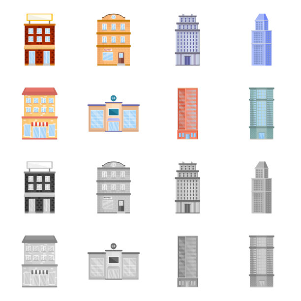 隔离对象的市政和中心标志图片下载