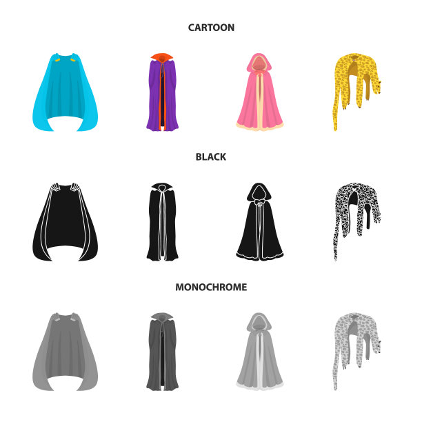 孤立对象的材料和服装图标图片下载