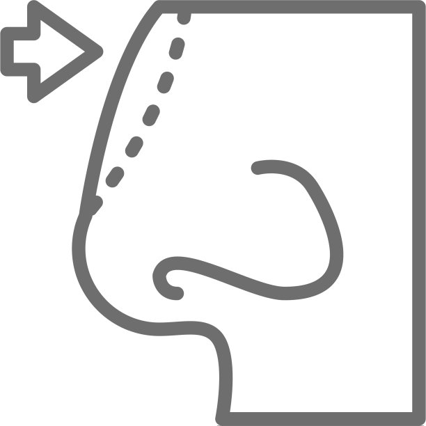 鼻整形术鼻整形线图标图片下载