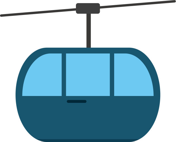 索道客舱标志孤立图片下载