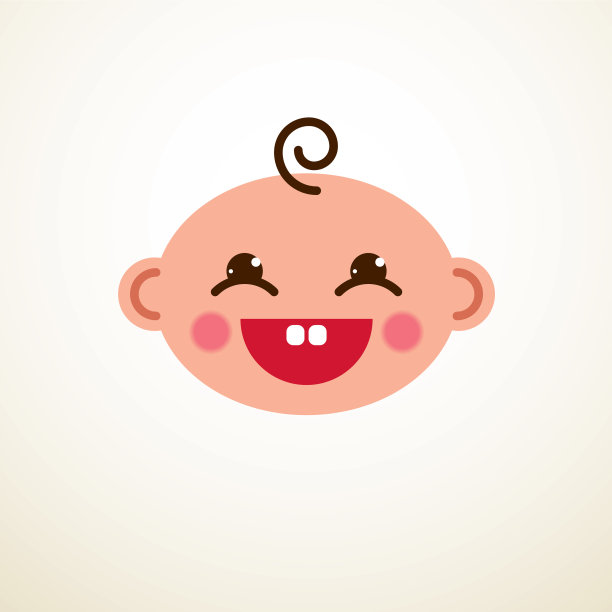 可爱宝宝卡通扁图标可爱快乐和图片下载