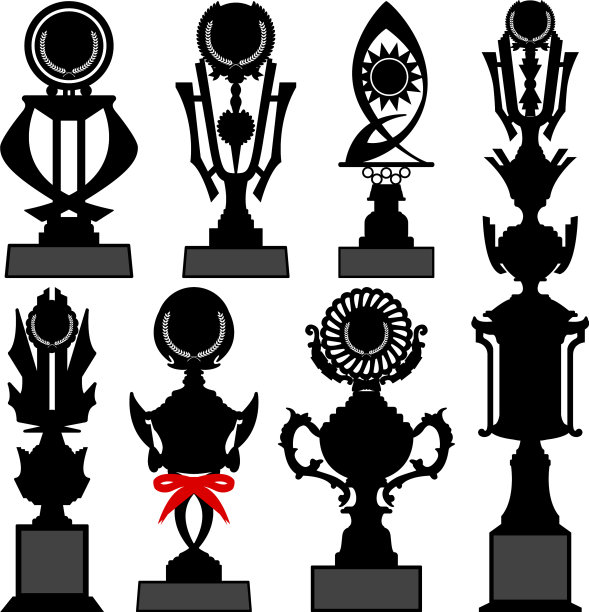 奖杯、奖杯、奖品一套塑料奖杯图片下载