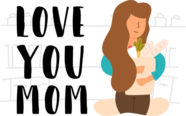 爱你妈妈的平横幅杂货店图片下载