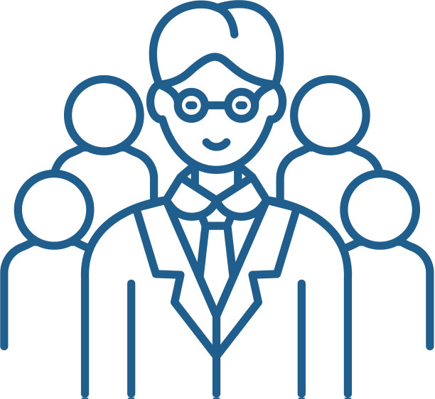 领导高层经理线图标概念领导高层图片下载