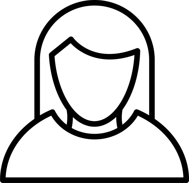 女保洁员图标，可以很容易地修改或编辑图片下载