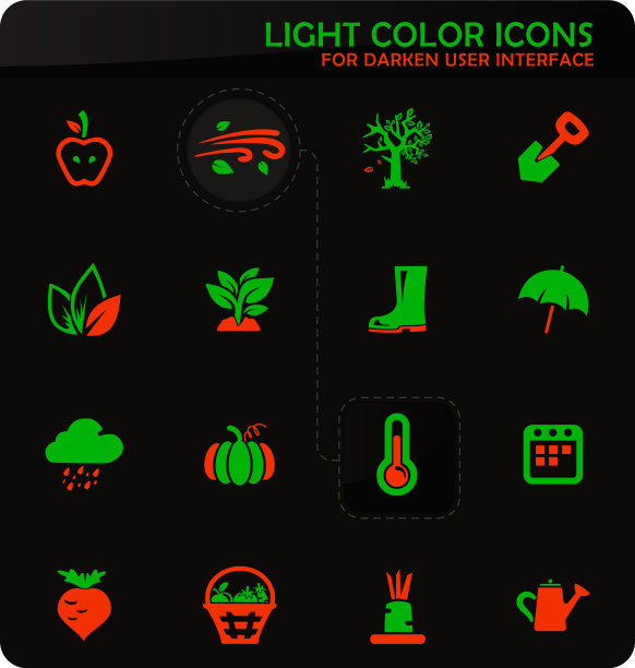 秋天的图标集图片下载