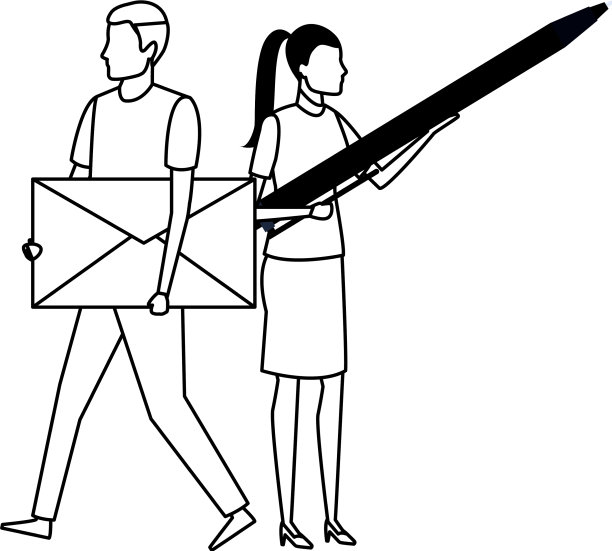 夫妇与信封图片下载
