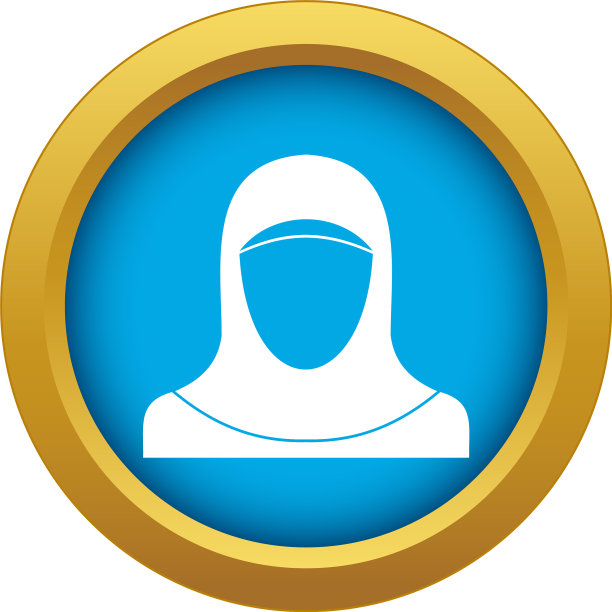 穆斯林妇女戴着象征蓝色的头巾图片下载