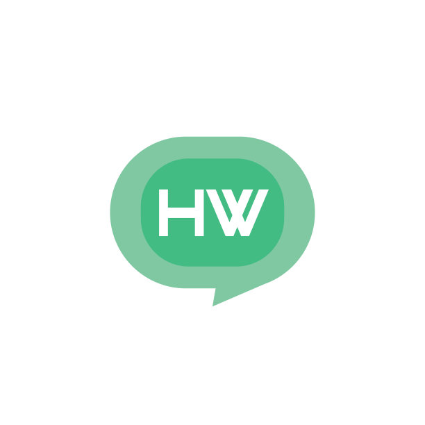 字母logo HW模板设计图片下载