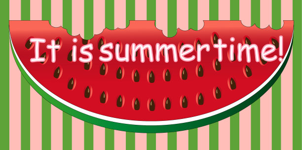 西瓜切片背景，种子和皮图片下载