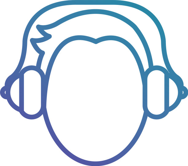 年轻人头戴耳机性格图片下载