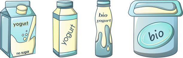 酸奶图标设置卡通风格图片下载