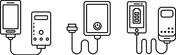 电源银行图标设置大纲样式图片下载