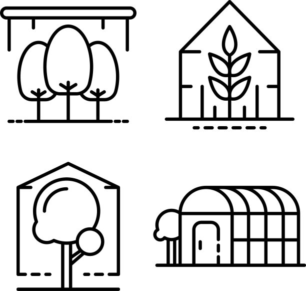 温室图标设置轮廓样式图片下载
