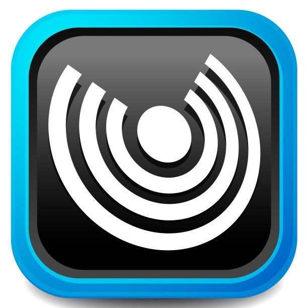 用同心圆发射射线的图标图片下载