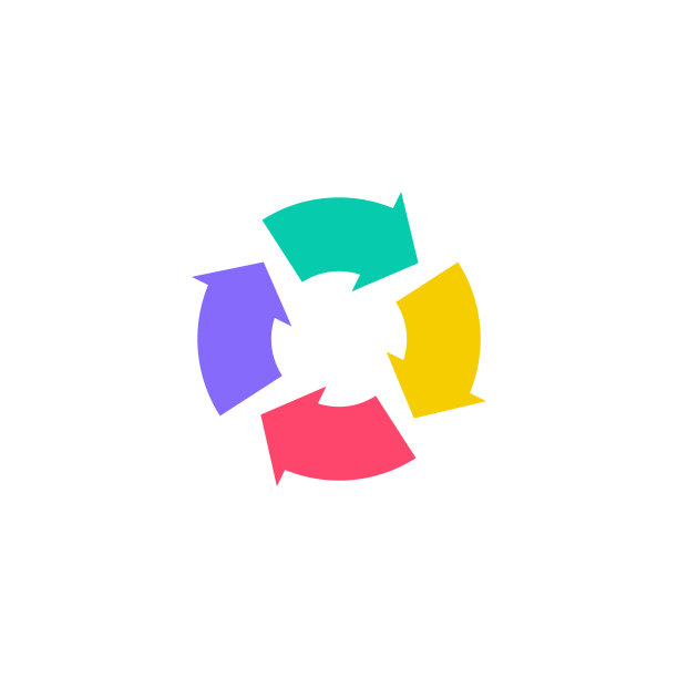 彩色回收标志图标图片下载
