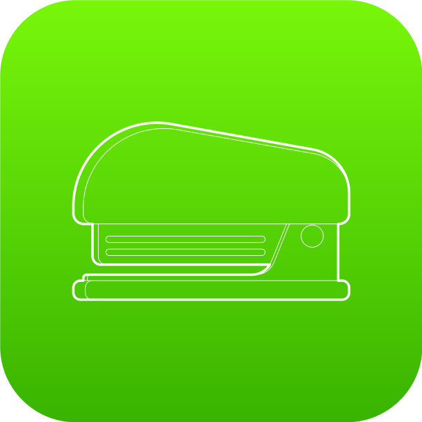 订书机绿色图标图片下载