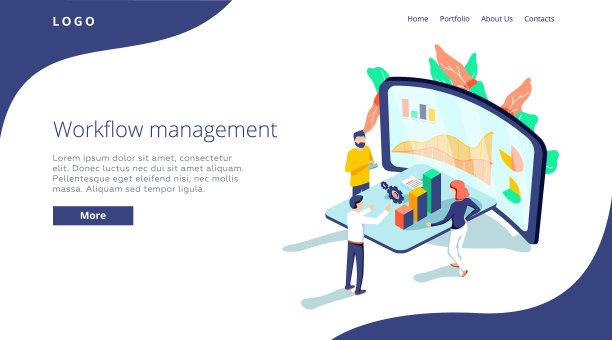 人们在一个团队中工作，并与图表互动图片下载