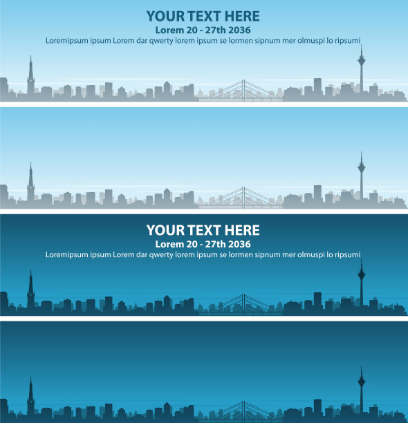 杜塞尔多夫天际线活动横幅图片下载