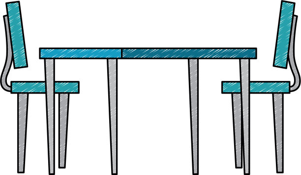 木桌和椅子图片下载