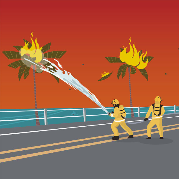 卡通灭火图片下载