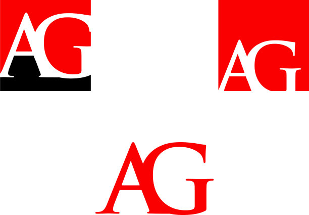 AG首字母Logo模板设计图片下载