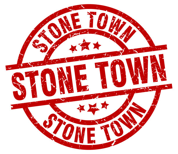 石镇红色圆形垃圾邮票图片下载