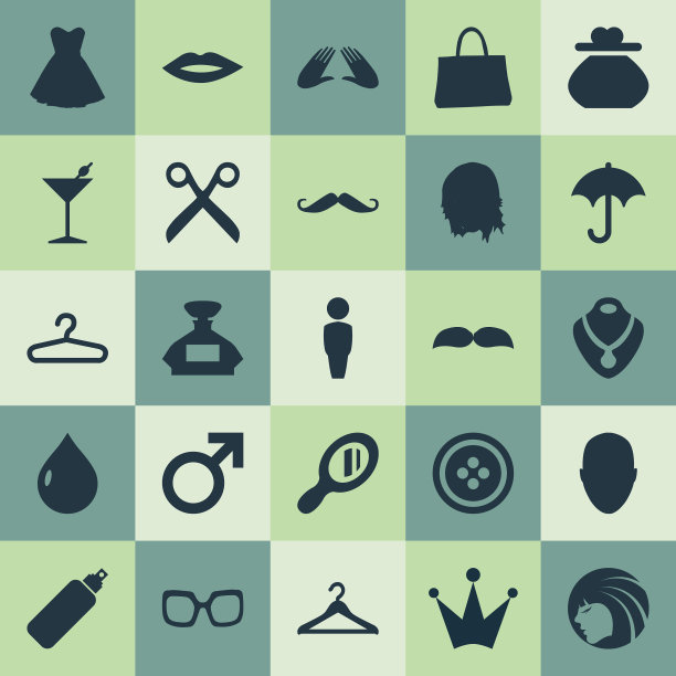 一组简单优雅的图标图片下载