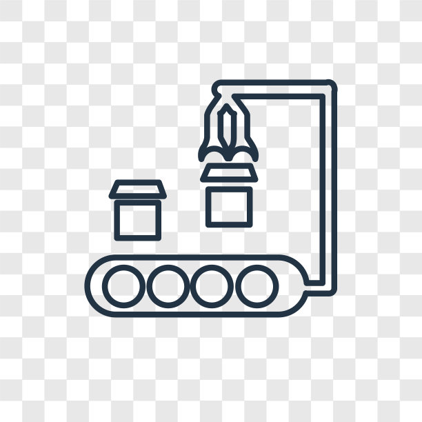 输送机概念线性图标隔离图片下载