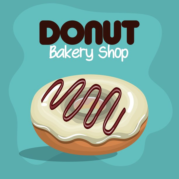 美味的甜甜圈面包店图片下载