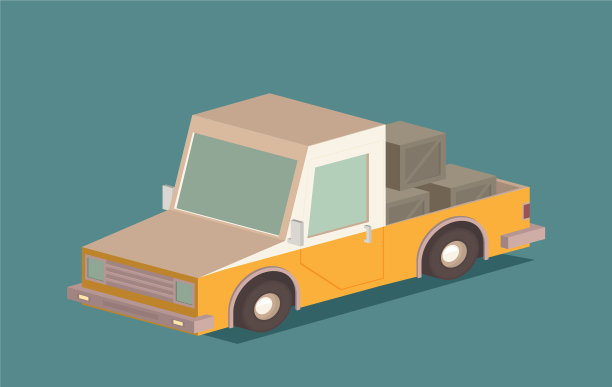 代表皮卡隔离的等距图标图片下载