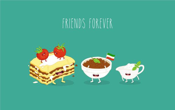 意大利菜，烤宽面条，奶酪和葡萄酒图片下载