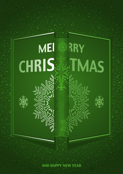 绿色圣诞祝福图片下载