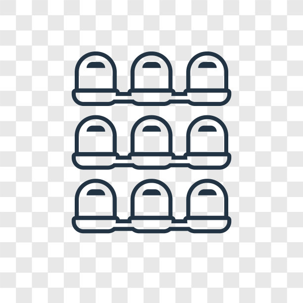 座椅概念线性图标隔离透明图片下载