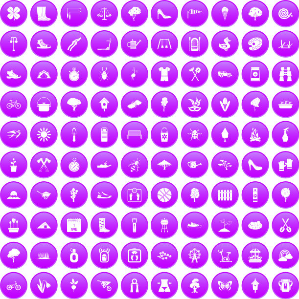 100春季图标设置紫色图片下载