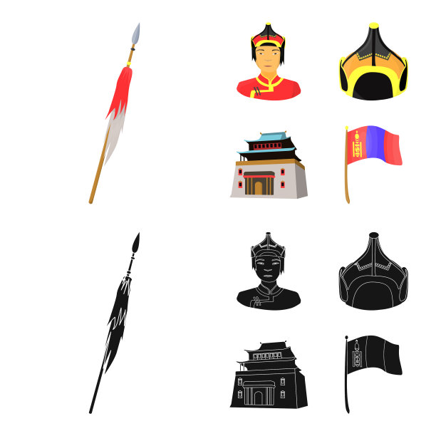 军事矛蒙古战士头盔图片下载