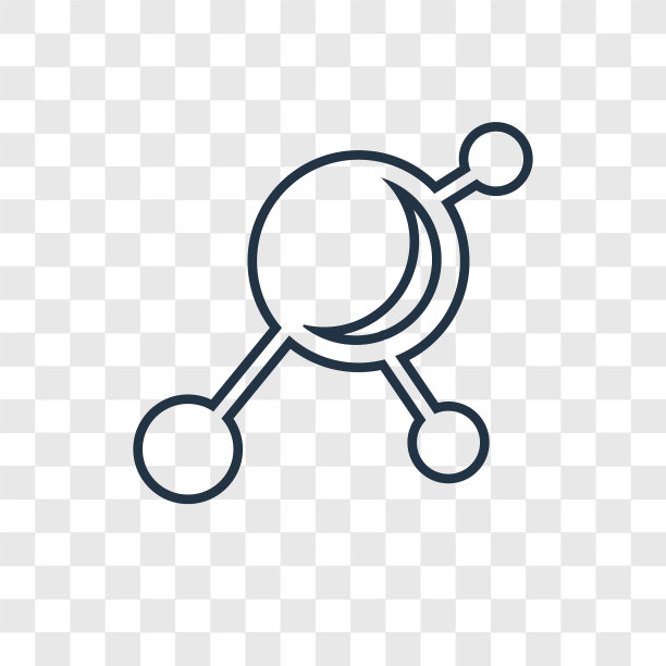 纳米技术概念线性图标隔离图片下载