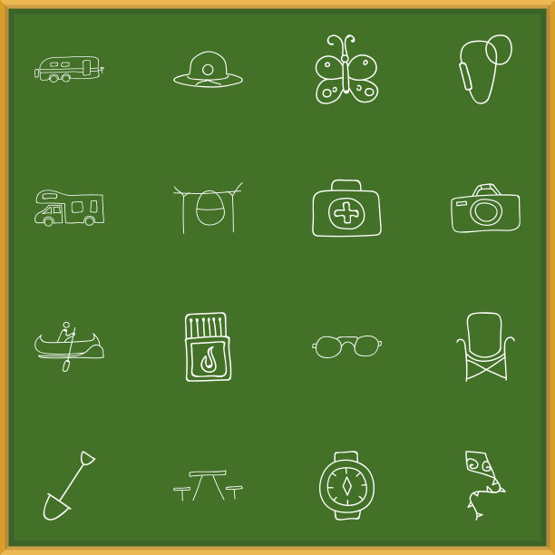 一套16可编辑的旅行涂鸦包括图片下载