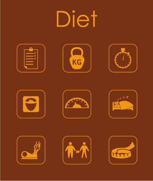 一套简单的饮食图标图片下载