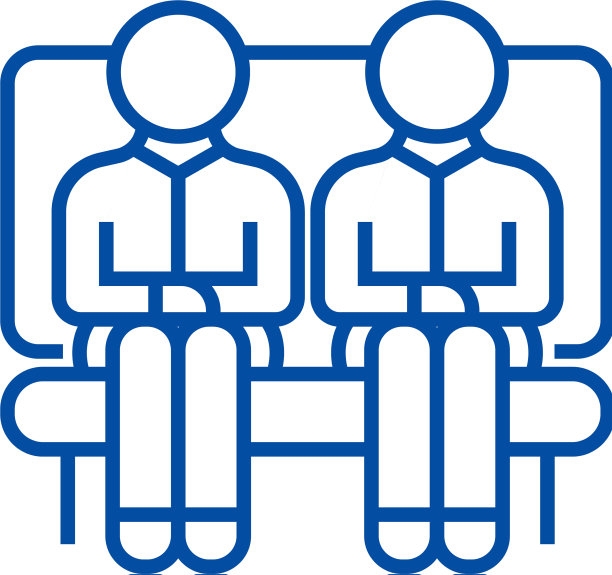 客户两个男人在软伙伴线图标概念图片下载