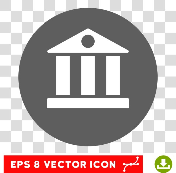 银行建筑回合Eps图标图片下载