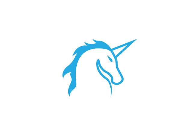 独角兽马头标志设计图片下载