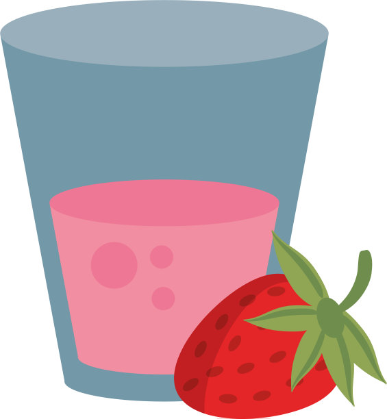 草莓汁杯配水果图片下载