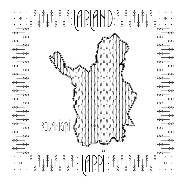 拉普兰装饰地图图片下载