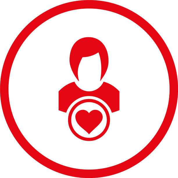 女士爱圆形图标图片下载