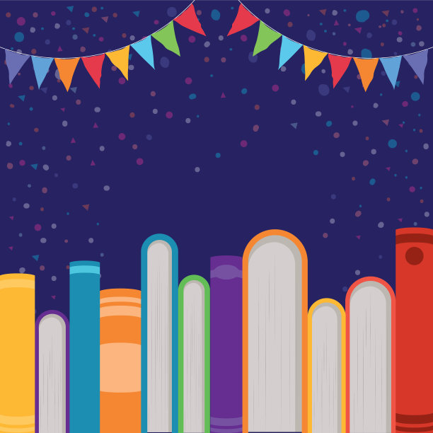 团体书籍和旗子设计图片下载