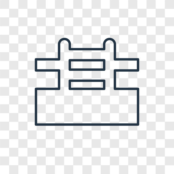 泳池概念线性图标，透明背景图片下载