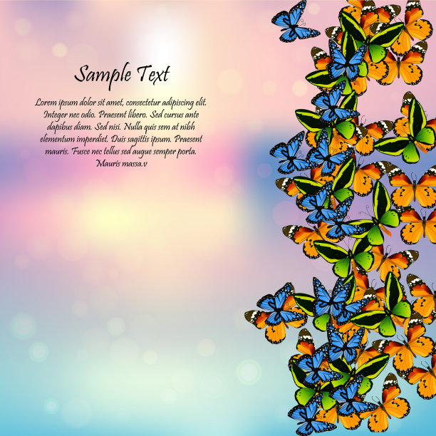 蝴蝶的春天背景图片下载