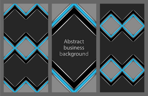 一组带有抽象图案的小叶图片下载