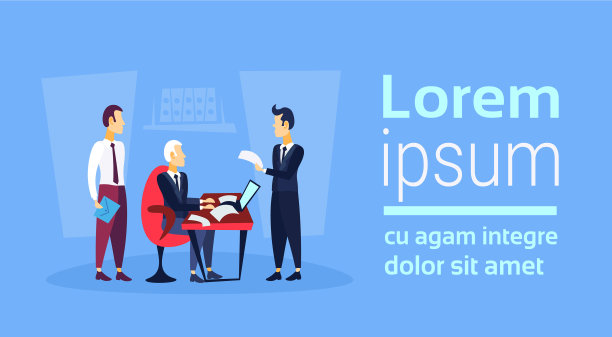 商人坐在办公场所进行商务面试图片下载